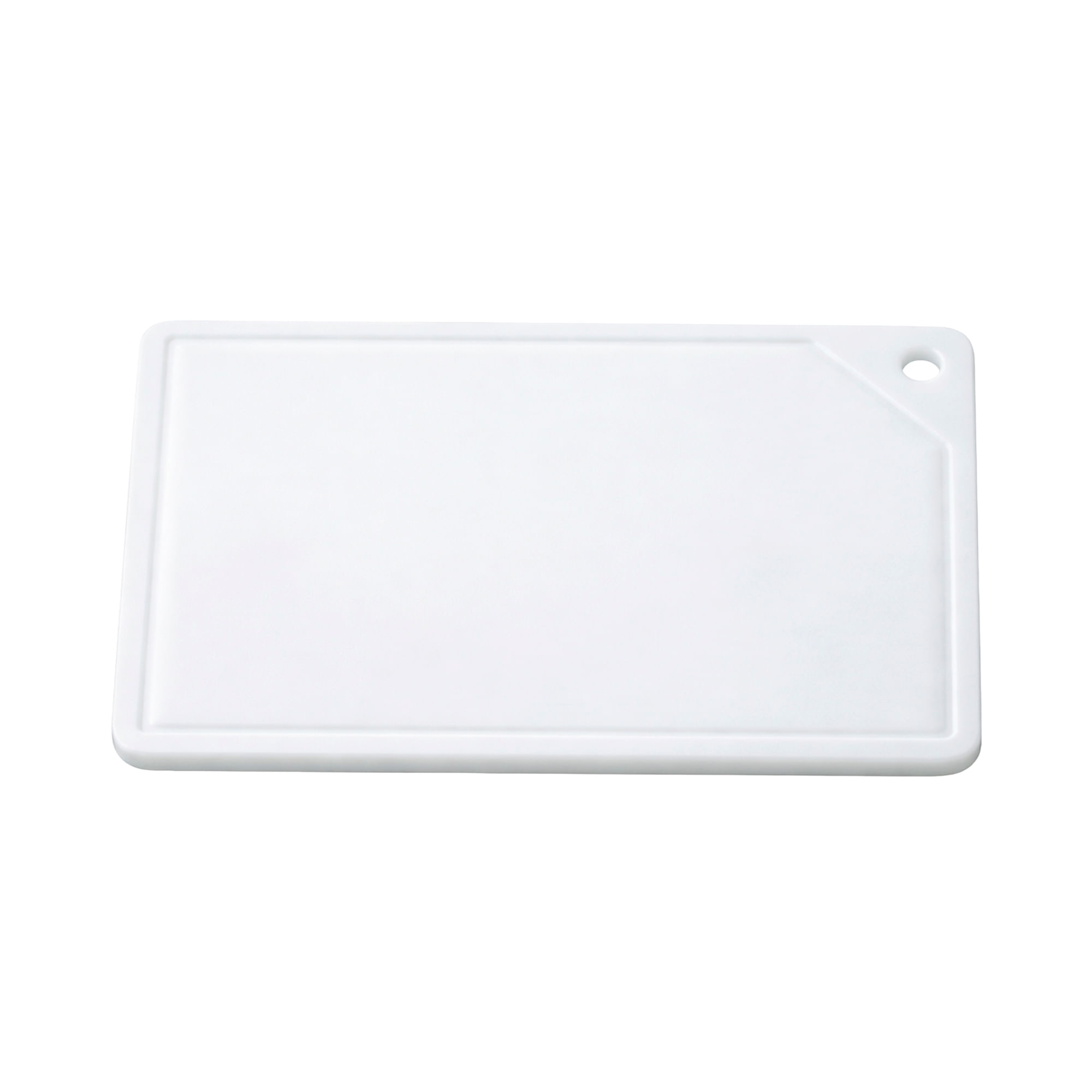 Tábua de Corte com Caneleta Reta para Pães e Queijos Placa Lisa Profissional em Plástico Branco 37 cm - Pronyl